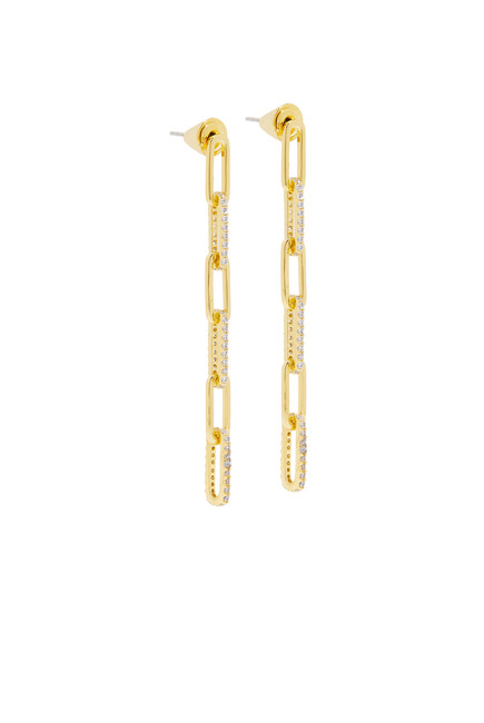 Micropave Chain Link Earrings